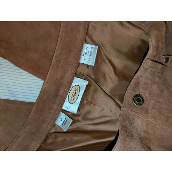 Vintage Talbots Leather Suede pants Women's Size 12 Large Wide Leg - Picture 7 of 8
